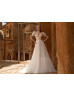 Strapless Ivory Lace Dotted Tulle Wedding Dress With Jacket Strapless Ivory Lace Dotted Tulle Wedding Dress With Jacket